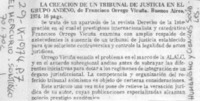 La Creación de un tribunal de justicia en el Grupo Andino.