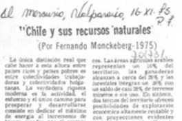 Chile y sus recursos naturales
