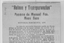 Ruinas y transparencias