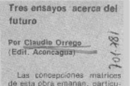Tres ensayos acerca del futuro