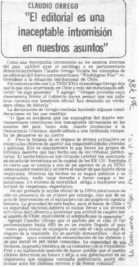 "El Editorial es una inaceptable intromisión en nuestros asuntos".