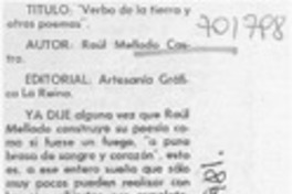 Verbo de la tierra y otros poemas