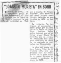 "Joaquín Murieta" en Bonn.