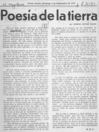 Poesía de la tierra