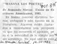 "Mañana los poetas"