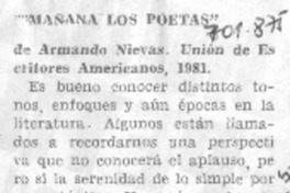 "Mañana los poetas"