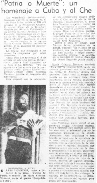 "Patria o muerte": un homenaje a Cuba y al Che.