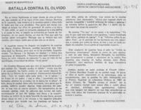 Batalla contra el olvido