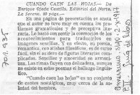 Cuando caen las hojas.