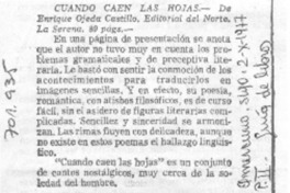 Cuando caen las hojas.