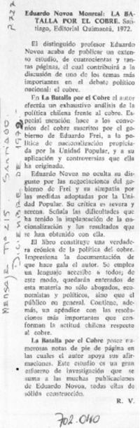 La batalla por el cobre