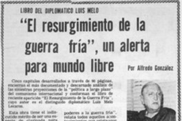 "El resurgimiento de la guerra fría", un alerta para mundo libre
