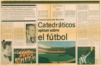 Catedráticos opinan sobre el fútbol