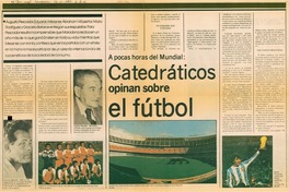 Catedráticos opinan sobre el fútbol