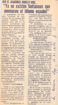 Ya no existen fantasmas que amenacen el idioma español".