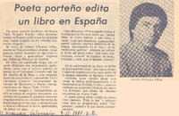 Poeta porteño edita un libro en España.