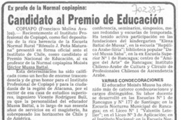 Candidato al premio de educación.