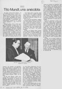 Tito Mundt, una anécdota.