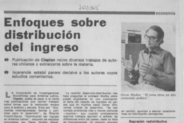 Enfoques sobre distribución del ingreso.