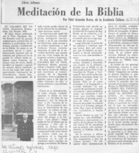 Meditaciones de la biblia