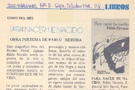 Para nacer he nacido.