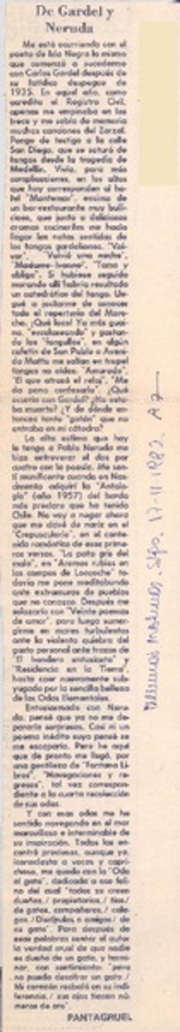 De Gardel y Neruda