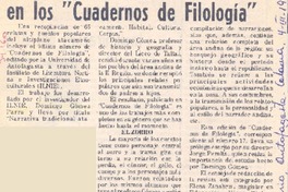 Cuentos populares del área andina en los "Cuadernos de filología".