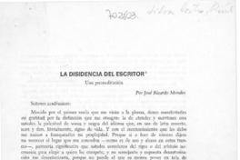 La disidencia del escritor