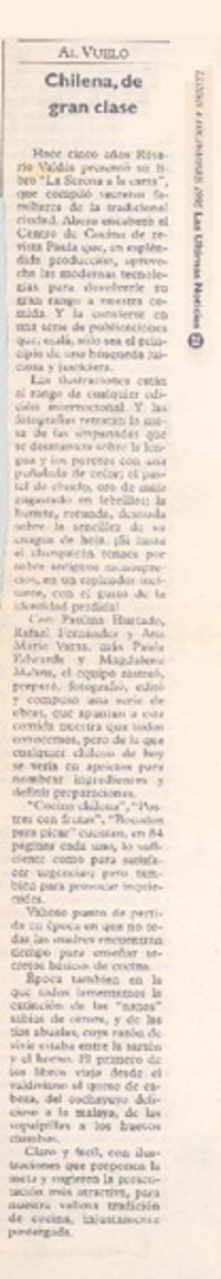 Chilena, de gran clase.