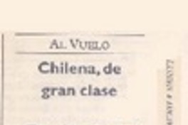 Chilena, de gran clase.