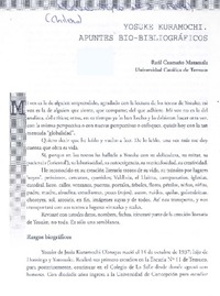 Yoseke Kuramochi. Apuntes bio-bibliográficos