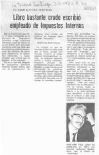 Libro bastante crudo escribió empleado de Impuestos Internos.
