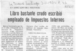 Libro bastante crudo escribió empleado de Impuestos Internos.