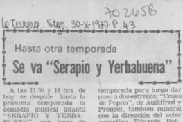 Se va "Serapio y yerbabuena".