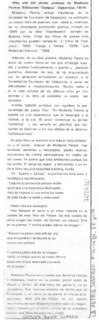 Más allá del olvido