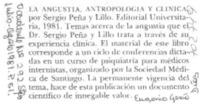 La angustia, antropología y clínica