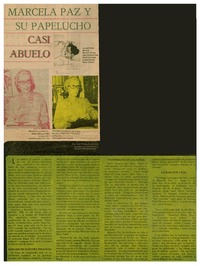 Marcela Paz y su Papelucho casi abuelo.