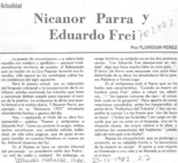 Nicanor Parra y Eduardo Frei