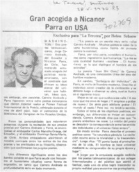 Gran acogida a Nicanor Parra en USA.