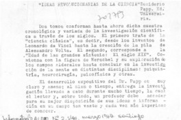 Ideas revolucionarias de la ciencia".