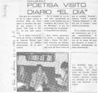 Poetisa visitó diario "El día".
