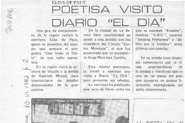 Poetisa visitó diario "El día".