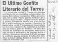 El Último confite literario del Torres.
