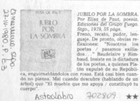 Júbilo por la sombra.