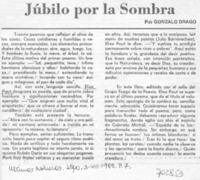 Júbilo por la sombra