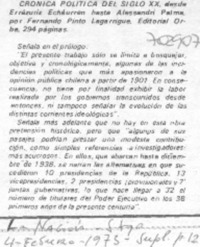 Crónica política del siglo XX.