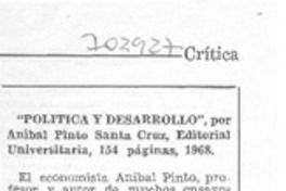 Política y desarrollo.