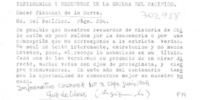 Testimonios y recuerdos de la Guerra del Pacífico.