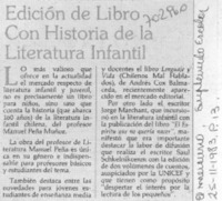 Edición de libro con historia de la literatura infantil.