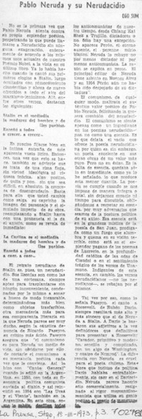 Pablo Neruda y su Nerudacidio